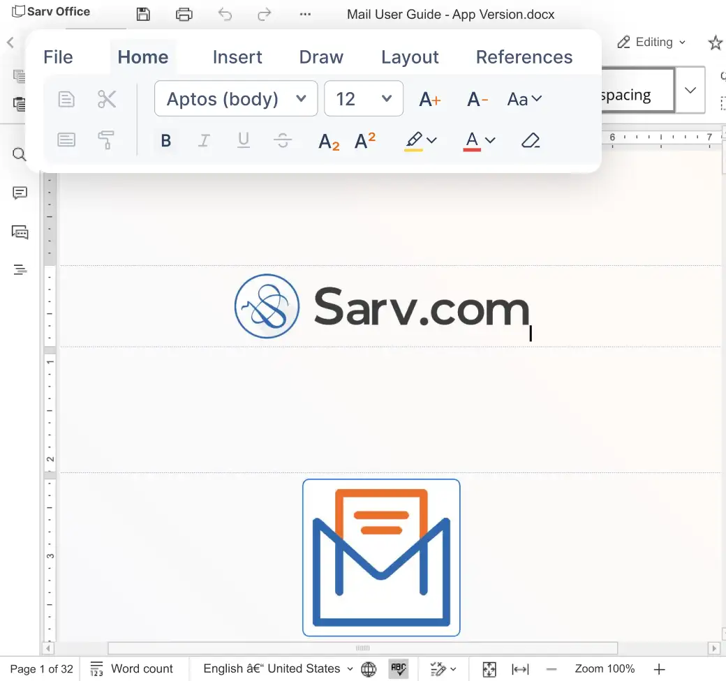 Effortless and flexible document editing with Sarv
