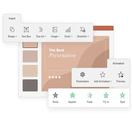 Dynamic presentation tools for easy creation