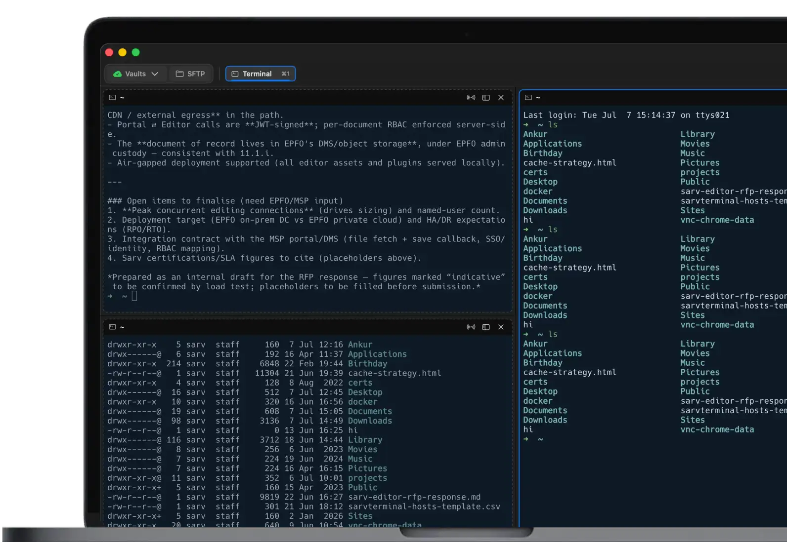 Try Sarv Terminal for your next SSH session