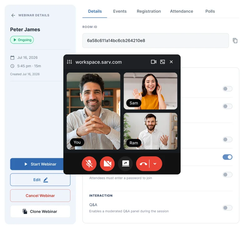 Sarv Webinar — Engage and Educate